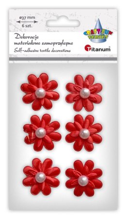 Titanum Ozdoba materiałowa Titanum Craft-Fun Series Kwiaty z perełką samoprzylepne (BR231816-1)