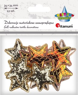 Titanum Ozdoba materiałowa Titanum Craft-Fun Series gwiazdki samoprzylepne (2324050-gold)
