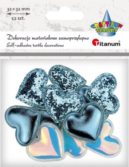 Titanum Ozdoba materiałowa Titanum Craft-Fun Series serca samoprzylepne (2324050-light blue)