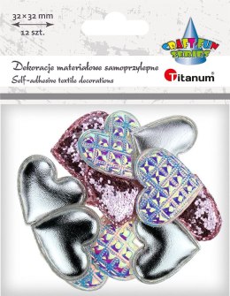 Titanum Ozdoba materiałowa Titanum Craft-Fun Series serca samoprzylepne (2324050-pink)