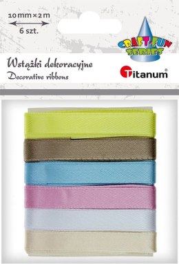 Titanum Wstążka Titanum Craft-Fun Series 2324015-A 6 kolorów 10mm mix 2m (1cmx2m)