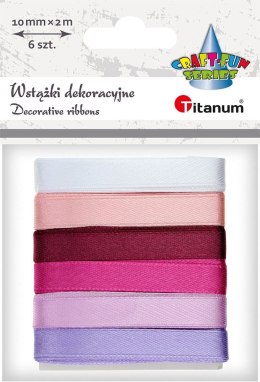 Titanum Wstążka Titanum Craft-Fun Series 2324015-B 6 kolorów 10mm mix 2m (1cmx2m)