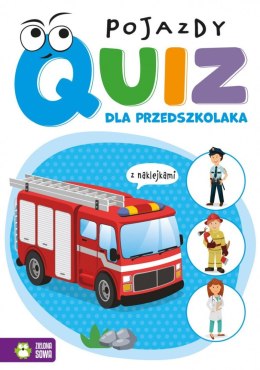 Zielona Sowa Książeczka edukacyjna Quiz dla przedszkolaka. Pojazdy Zielona Sowa