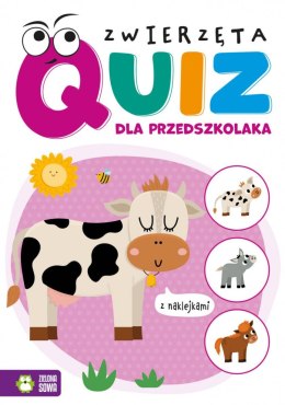 Zielona Sowa Książeczka edukacyjna Quiz dla przedszkolaka. Zwierzęta Zielona Sowa