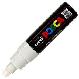 Uni Marker suchościeralny Uni POSCA, biały ścięta końcówka (PC-8k)