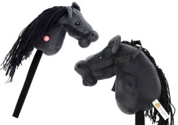 Lean Pluszak interaktywny Głowa Konia Na Kiju Hobby Horse Koń Długowłosy Czarny Dźwięki Lean (19535)