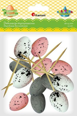 Titanum Ozdoba styropianowa Titanum Craft-Fun Series Kolorowe jajka styropianowe na piku