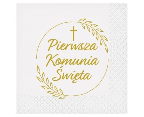 Godan Serwetki Godan Pierwsza Komunia Święta (kłosy) biały papier [mm:] 330x330 (PW-SKKL)