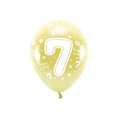 Partydeco Balon gumowy Partydeco cyfra 7 (1 op. / 6 szt.) złoty 330mm (ECO33M-207-019J-6) Partydeco Balon gumowy Partydeco cyfra 7 (1 op. / 6 szt.) złoty 330mm (ECO33M-207-019J-6)