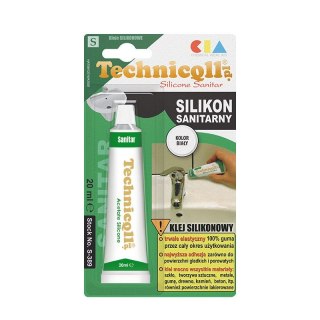 Technicqll Klej w tubie Technicqll Silikon biały 20ml (S-389)