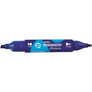 Tetis Marker permanentny Tetis Premium, niebieski 4,2-5,0mm okrągła/ścięta końcówka (KM502-N2)