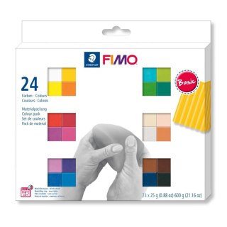 Staedtler Fimo Modelina Staedtler Fimo 24 kol. mix 600g (S 8023 C24-1)