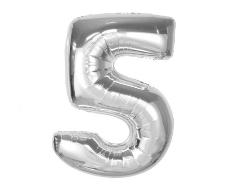 Godan Balon foliowy Godan Smart, cyfra 5, srebrna, 92 cm (CH-S9S5) Godan Balon foliowy Godan Smart, cyfra 5, srebrna, 92 cm (CH-S9S5)