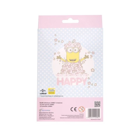 Beniamin Kredki ołówkowe Minionki Jumbo 12 kol. Beniamin