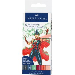 Faber Castell Flamaster Faber Castell Pitt Arist DO RYSOWANIA KOMIKSÓW 6 kol. (267196 FC)