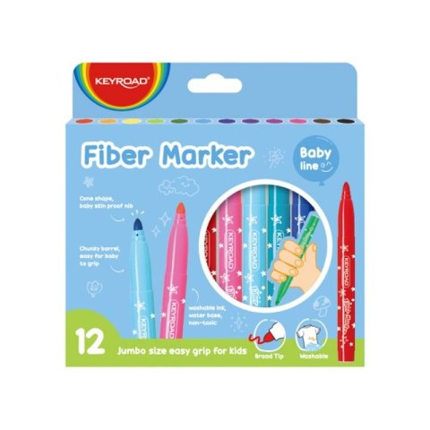 Keyroad Flamaster Keyroad Jumbo 12 kol. (KR972319) Keyroad Flamaster Keyroad Jumbo 12 kol. (KR972319)