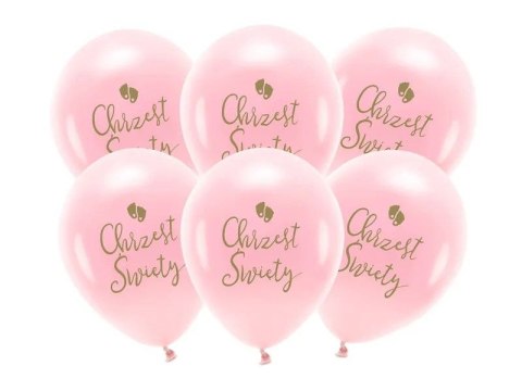 Partydeco Balon gumowy Partydeco Eco Chrzest Święty różowy 330mm (ECO33P-204-081RM-6) Partydeco Balon gumowy Partydeco Eco Chrzest Święty różowy 330mm (ECO33P-204-081RM-6)