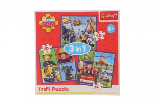 Trefl Puzzle Trefl Strażak Sam 3w1 el. (34868)