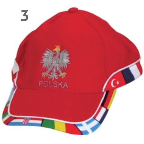 Arpex Czapka Arpex baseball Biało-Czerwoni (SP1219)