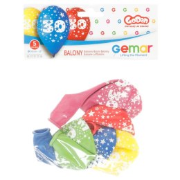 Godan Balon gumowy Godan Z NADRUKIEM 5 szt mix 12cal (GS110/30)