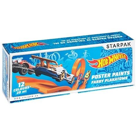 Starpak Farby plakatowe Starpak Hot Wheels kolor: mix 20ml 12 kolor. (337500)