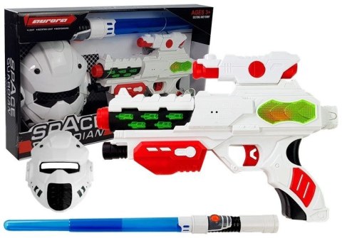 Lean Pistolet Lean Kosmiczny Pistolet Laserowy z Maską Miecz Świecący (5086)