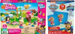 Mattel Pakiet PROMOCJA Mbl Klocki Barbie Salon + Psi Patrol gra Memo Mattel (477738+620742)