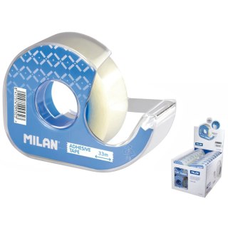 Milan Taśma MILAN samoprzylepna krystaliczna 19 mm x 33 m z dyspenserem (3433D836)