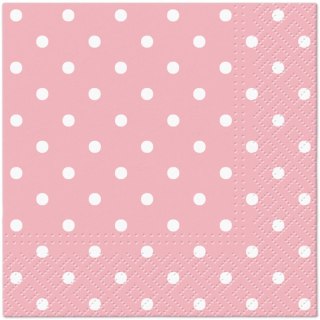 Paw Serwetki Paw Dots Light Pink mix nadruk bibuła [mm:] 250x250 (SDC066013)