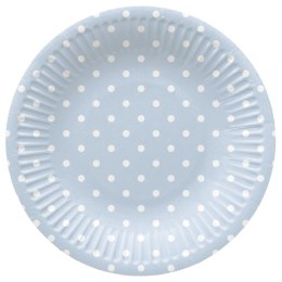 Paw Talerz jednorazowy Paw Dots Light Blue śr. 180mm 8 szt (PPD8002205)