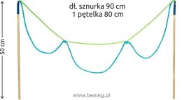 Bemag Bańki mydlane Bemag sznurek kijek do baniek 3 oczka