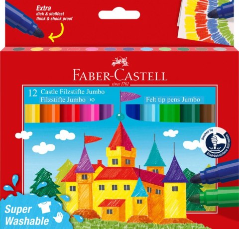 Faber Castell Flamaster Faber Castell Zamek Jumbo 12 kol. (154311 FC)