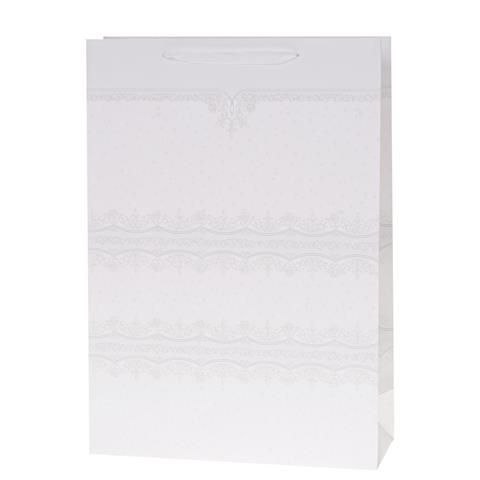 Rozette Torba prezentowa torebka lux brok Biała A4 [mm:] 250x320x 110 Rozette (5907354048496)