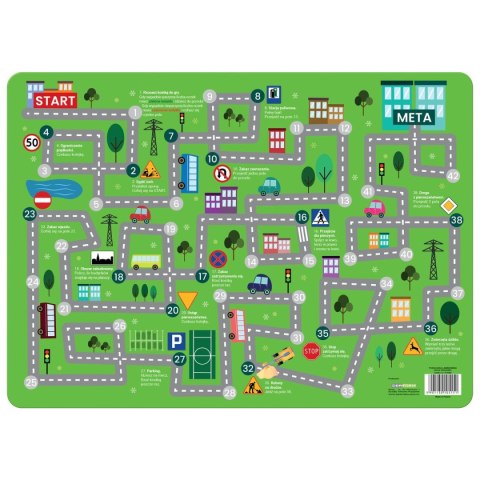 Derform Podkład na biurko Ruch drogowy mix PVC PCW Derform (PLARD)