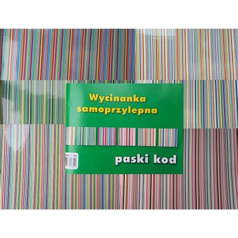 Cormoran Zeszyt papierów kolorowych Cormoran paski kod samoprzylepne A4 10k