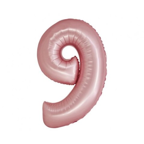 Godan Balon foliowy Godan matowa cyfra 9, j. różowa (CH-SJR9) Godan Balon foliowy Godan matowa cyfra 9, j. różowa (CH-SJR9)