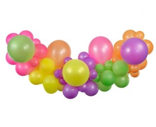 Godan Balon gumowy Godan Girlanda balonowa DIY Fluorescencyjna, 65 szt. mix (032109)