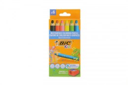 Bic Kredki ołówkowe Bic MULTISURFACE 6 szt + temperówka 3086123727816 6 kol. (515220)