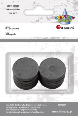 Titanum Magnes Titanum Craft-Fun Series czarny śr. 20mm (DIY16034) 10 sztuk