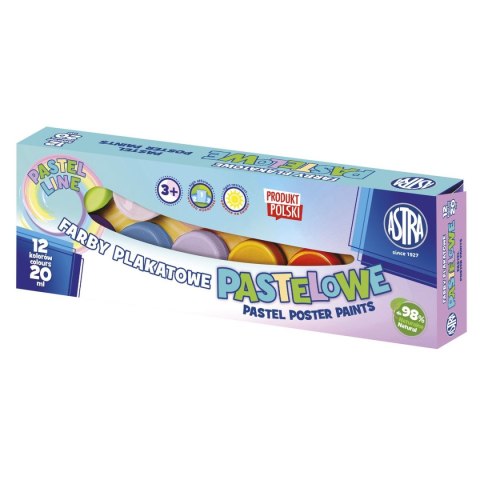 Astra Farby plakatowe Astra pastelowe kolor: mix 20ml 12 kolor. (301123049)