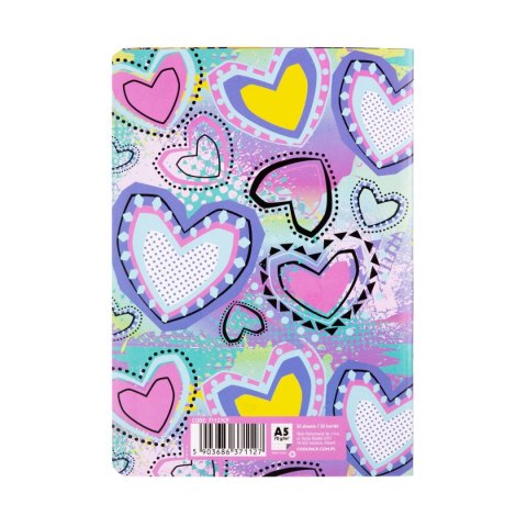 Patio Zeszyt Patio Pastel heart A5 32k. krata (71127CP)