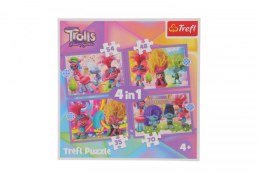 Trefl Puzzle Trefl Universal Trolls 3 Przygody kolorowych Trolli 4w1 el. (34622)