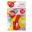 Arpex Balon gumowy Arpex z nadrukiem cyferki - 18 (3 szt.) mix 280mm (KB1993-18-9944)