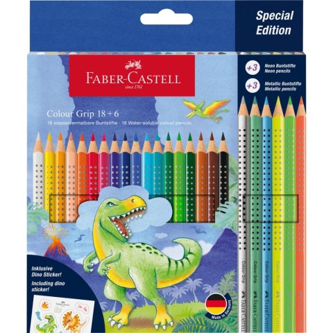 Faber Castell Kredki ołówkowe Faber Castell dinozaury +naklejki (201546 FC)