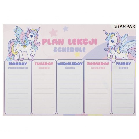 Starpak Plan lekcji Starpak unicorn (536139)