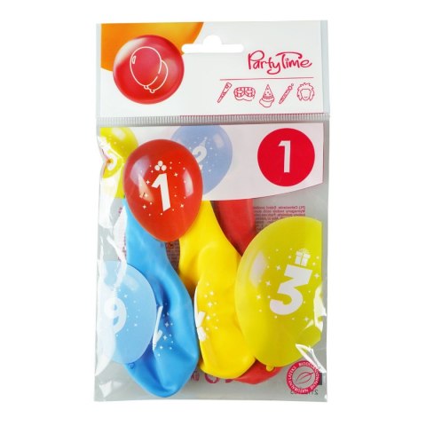 Arpex Balon gumowy Arpex z nadrukiem cyferki - 1 (3 szt.) mix 280mm (KB1900-1-9944)