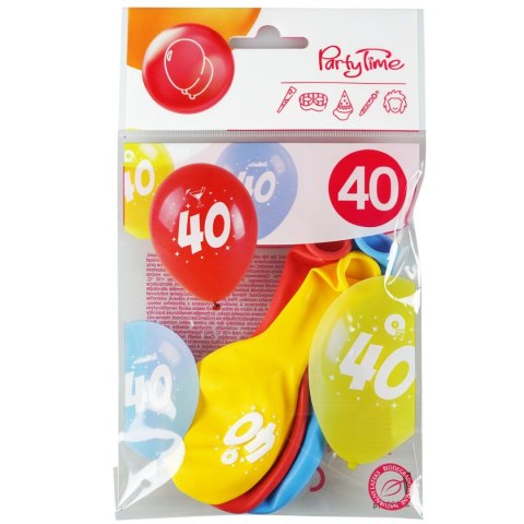 Arpex Balon gumowy Arpex z nadrukiem cyferki - 40 (3 szt.) mix 280mm (KB2013-40-9944)