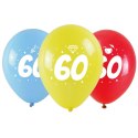 Arpex Balon gumowy Arpex z nadrukiem cyferki - 60 (3 szt.) mix 280mm (KB2037-60-9944)