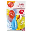 Arpex Balon gumowy Arpex z nadrukiem cyferki - 9 (3 szt.) mix 280mm (KB1986-9-9944)