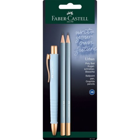 Faber Castell Długopis Faber Castell +2 ołówki skyblue (241122 FC)